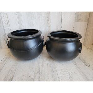 Black plastic cauldron witch kettle home‎ decor prop Halloween set